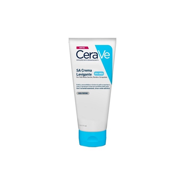 Flacone da 177 ml di Cerave SA Crema Levigante Per Pelle Molto Secca E Screpolata. Flacone da 177 ml di Cerave SA Crema Levigante Per Pelle Molto Secca E Screpolata.