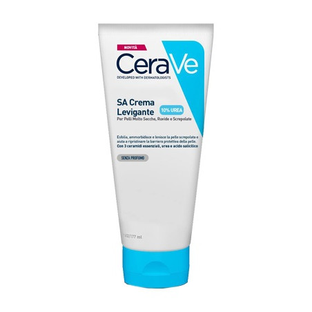 Flacone da 177 ml di Cerave SA Crema Levigante Per Pelle Molto Secca E Screpolata.