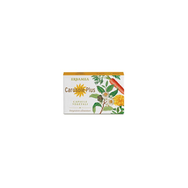 Cojnfezione da 24 capsule di Carosole Plus, integratore per prevenire eritemi solari e scottature. Cojnfezione da 24 capsule di Carosole Plus, integratore per prevenire eritemi solari e scottature.