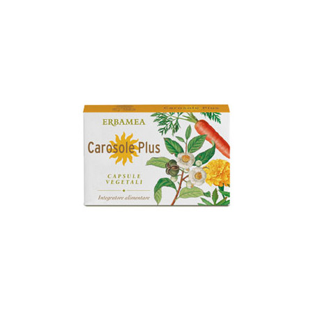 Cojnfezione da 24 capsule di Carosole Plus, integratore per prevenire eritemi solari e scottature. Cojnfezione da 24 capsule di Carosole Plus, integratore per prevenire eritemi solari e scottature.