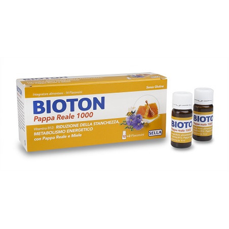 Confezione da 14 flaconcini di Bioton Pappa Reale 1000 Integratore Tonico Ricostituente.