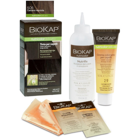 Biokap Nutricolor Colorazione Vegetale per Capelli Castano Nocciola 5.05 Biokap Nutricolor Colorazione Vegetale per Capelli Castano Nocciola 5.05
