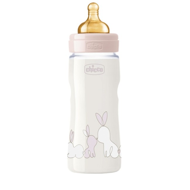 CHICCO BIBERON ORIGINAL 330ML TOUCH REGULAR GIRL CON TETTARELLA IN CAUCCIU' CHICCO BIBERON ORIGINAL 330ML TOUCH REGULAR GIRL CON TETTARELLA IN CAUCCIU'