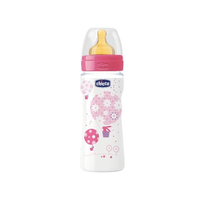 CHICCO BIBERON WELL BEING IN POLIPROPILENE GIRL DA 330 ML FAST LATTICE ITA CHICCO BIBERON WELL BEING IN POLIPROPILENE GIRL DA 330 ML FAST LATTICE ITA
