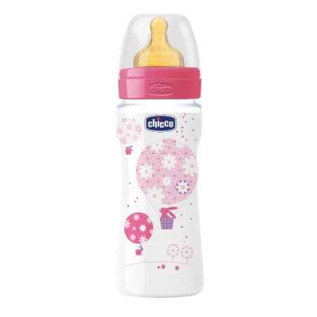 CHICCO BIBERON WELL BEING IN POLIPROPILENE GIRL DA 330 ML FAST LATTICE ITA CHICCO BIBERON WELL BEING IN POLIPROPILENE GIRL DA 330 ML FAST LATTICE ITA
