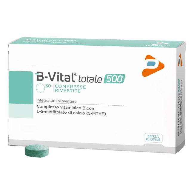 Confezione da 30 compresse di B-Vital totale 500 integratore multivitaminico Confezione da 30 compresse di B-Vital totale 500 integratore multivitaminico