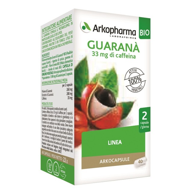 ARKO CAPSULE GUARANA' BIO 40 CAPSULE ARKO CAPSULE GUARANA' BIO 40 CAPSULE