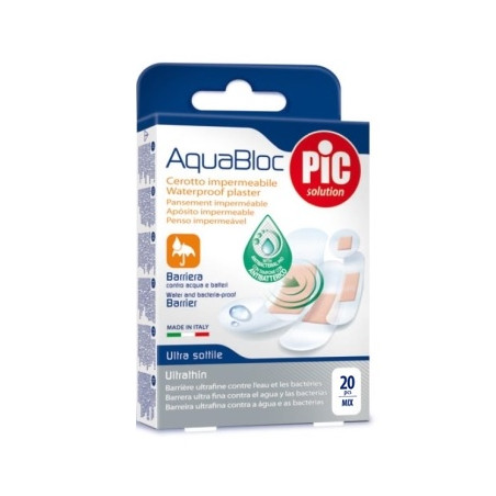 CEROTTO PIC AQUABLOC MIX ANTIBATTERICO 20 PEZZI CEROTTO PIC AQUABLOC MIX ANTIBATTERICO 20 PEZZI