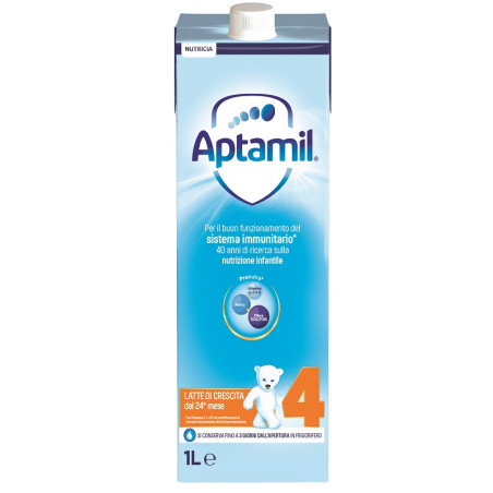 Confezione da 1000 ml di APtamil 4, latte di crescita per lo sviluppo di ossa e denti.