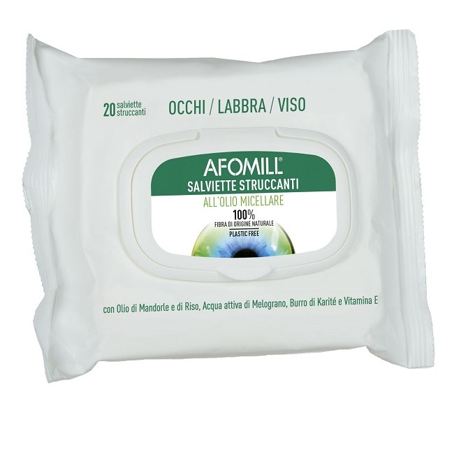Montefarmaco Afomill Salviettine Struccanti all'Olio Micellare 20 Pezzi Montefarmaco Afomill Salviettine Struccanti all'Olio Micellare 20 Pezzi