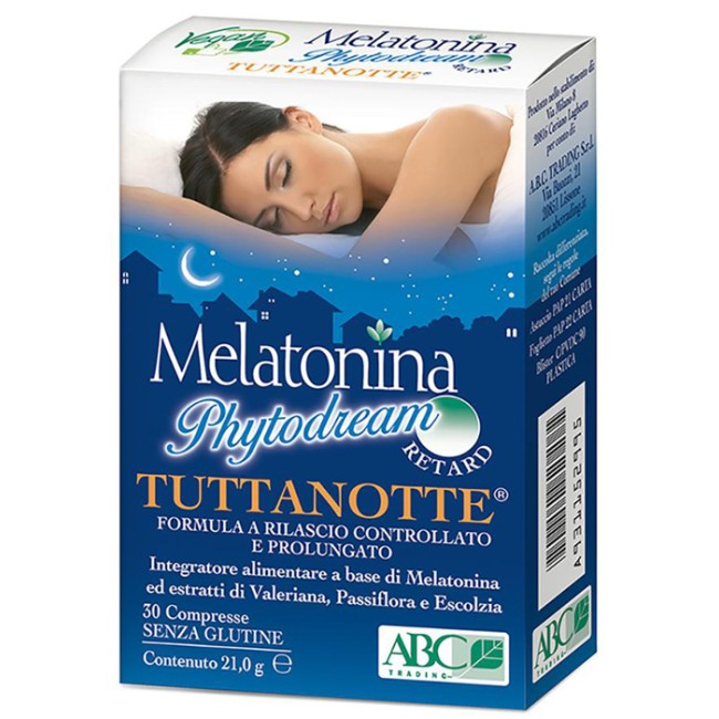 MELATONINA PHYTODREAM TUTTANOTTE RETARD 30 COMPRESSE MELATONINA PHYTODREAM TUTTANOTTE RETARD 30 COMPRESSE