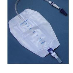 SACCA RACCOGLI URINA DA GAMBA PER INCONTINENZA 3 CAMERE COMFORT 500 ML A BASSO PROFILO IN PVC LATO RIVESTITO TNT CON TUBO DIRITT