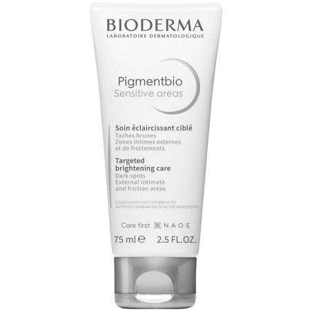 Flacone da 75 ml di Bioderma Pigmentbio Sensitive Areas Trattamento Spot Schiarente Mirato.