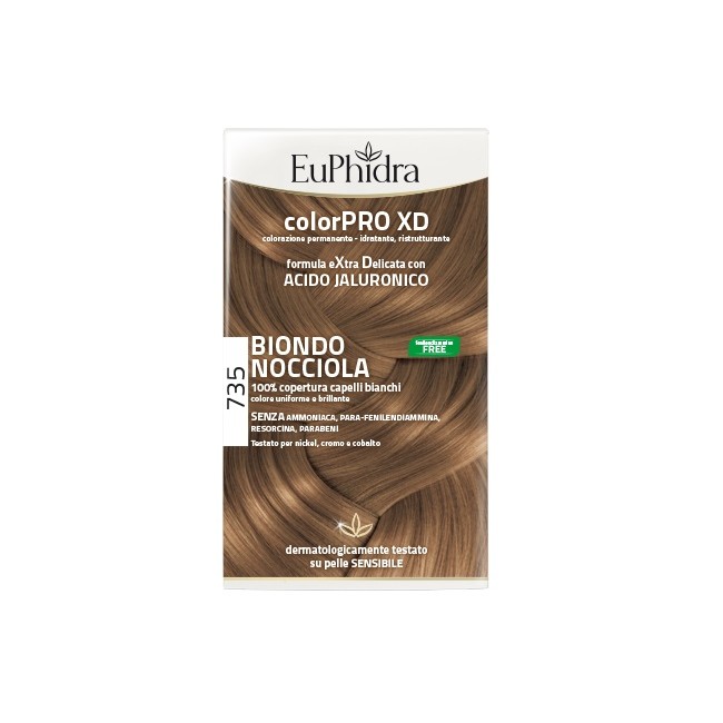 EUPHIDRA COLORPRO XD 735 BIONDO NOCCIOLA GEL COLORANTE CAPELLI IN FLACONE + ATTIVANTE + BALSAMO + GUANTI EUPHIDRA COLORPRO XD 735 BIONDO NOCCIOLA GEL COLORANTE CAPELLI IN FLACONE + ATTIVANTE + BALSAMO + GUANTI