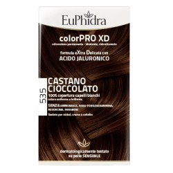 Confezione contenente Euphidra Colorpro XD Gel Colorante per Capelli 535 Castano Cioccolato
