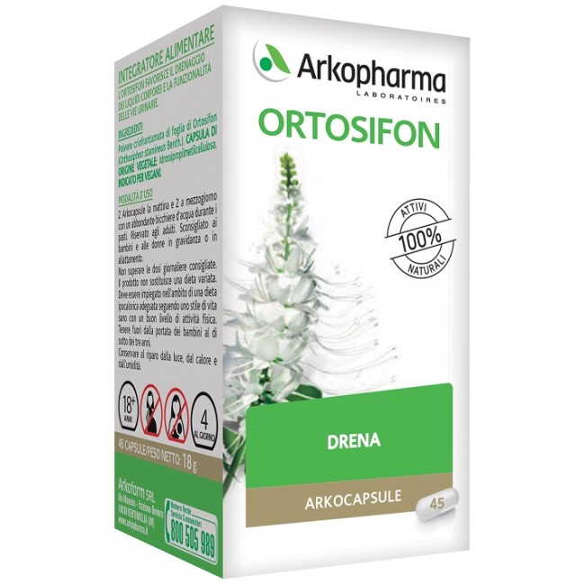 Arkopharma Ortosifon Arkocapsule Integratore Alimentare 45 Capsule Arkopharma Ortosifon Arkocapsule Integratore Alimentare 45 Capsule