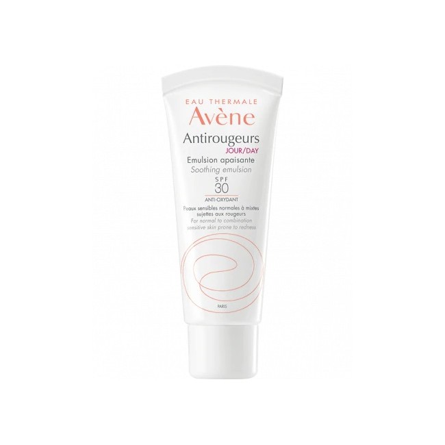 Tubetto da 40 ml di Avene Antirougeurs Giorno Emulsione Lenitiva Anti-arrossamenti. Tubetto da 40 ml di Avene Antirougeurs Giorno Emulsione Lenitiva Anti-arrossamenti.
