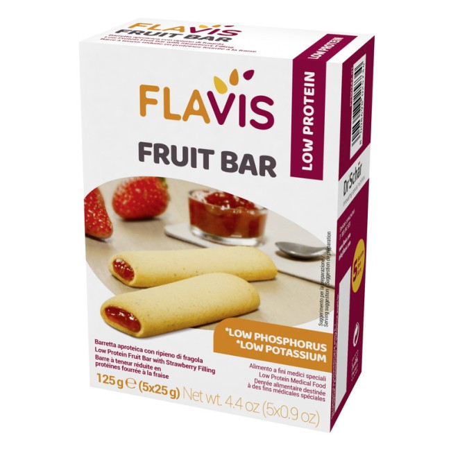FLAVIS FRUIT BAR BARRETTA APROTEICA CON RIPIENO DI FRAGOLA 5 PEZZI DA 25 G FLAVIS FRUIT BAR BARRETTA APROTEICA CON RIPIENO DI FRAGOLA 5 PEZZI DA 25 G