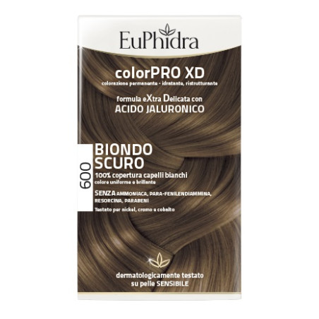 Confezione contenente Euphidra Colorpro XD Gel Colorante per Capelli Biondo Scuro 600