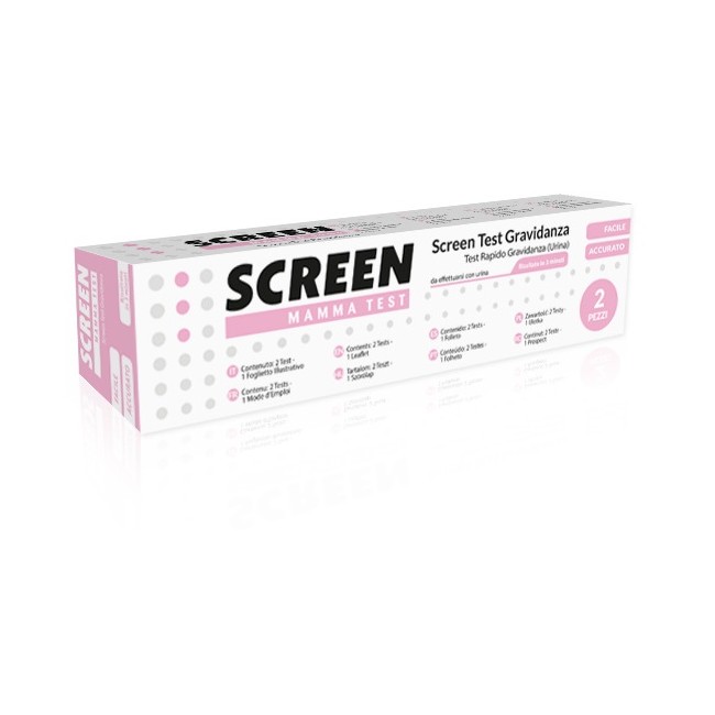 SCREEN TEST ORMONE HCG GRAVIDANZA NELL'URINA 2 PEZZI SCREEN TEST HCG 2 PZ