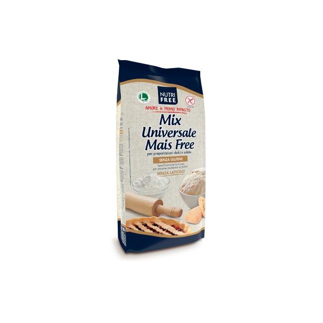 NUTRIFREE MIX UNIVERSALE MAIS FREE PREPARAZIONI DOLCI E SALATE 800 G NUTRIFREE MIX UNIVERSALE MAIS FREE PREPARAZIONI DOLCI E SALATE 800 G