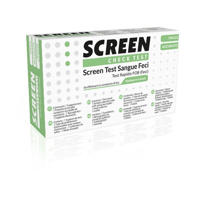 SCREEN TEST RAPIDO PRESENZA DI SANGUE OCCULTO NELLE FECI SCREEN TEST FOB SCREEN TEST RAPIDO PRESENZA DI SANGUE OCCULTO NELLE FECI SCREEN TEST FOB