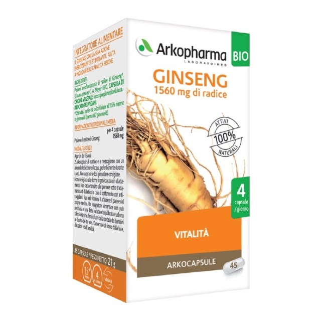 ARKOCPS GINSENG 45 CAPSULE BIO ARKOCPS GINSENG 45 CAPSULE BIO