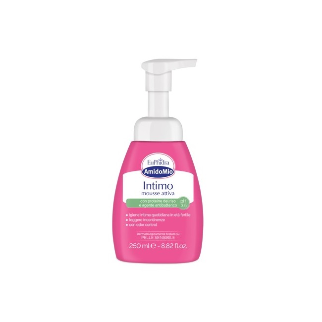 Flacone con dispenser da 250 ml di Euphidra Amidomio Intimo Mousse