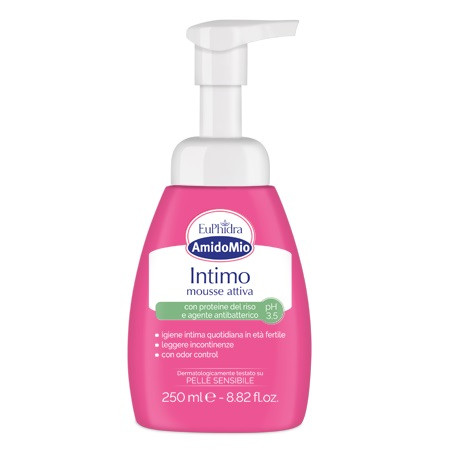 Flacone con dispenser da 250 ml di Euphidra Amidomio Intimo Mousse