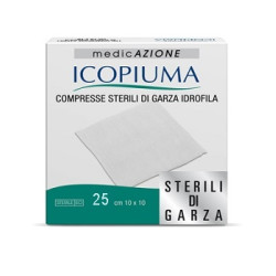 GARZA COMPRESSA IDROFILA ICOPIUMA 10X10CM 25 PEZZI