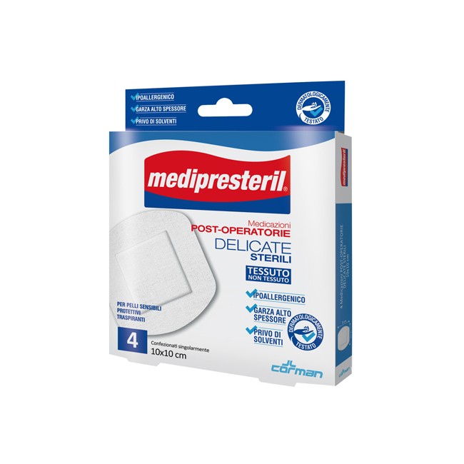 MEDICAZIONE POST OPERATORIA MEDIPRESTERIL DELICATA TNT 10X10CM 5 PEZZI