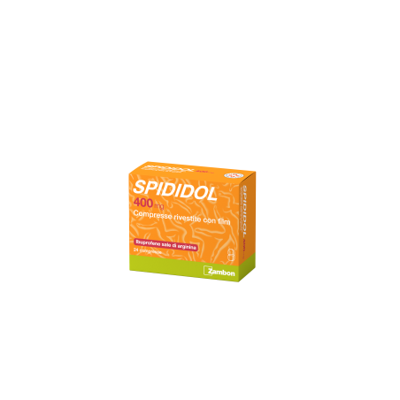 Confezione da 24 compresse di Spididol Farmaco Antinfiammatorio Antidolorifico Ibuprofene 400 Mg.