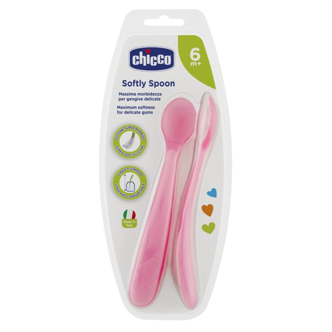CHICCO CUCCHIAIO SILICONE FEMMINILE BI PACK 6M+ CHICCO CUCCHIAIO SILICONE FEMMINILE BI PACK 6M+