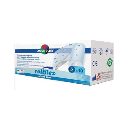 CEROTTO IMPERMEABILE PER FISSAGGIO MEDICAZIONI MASTER-AID ROLLFLEX A-STOP M 10X10 CM