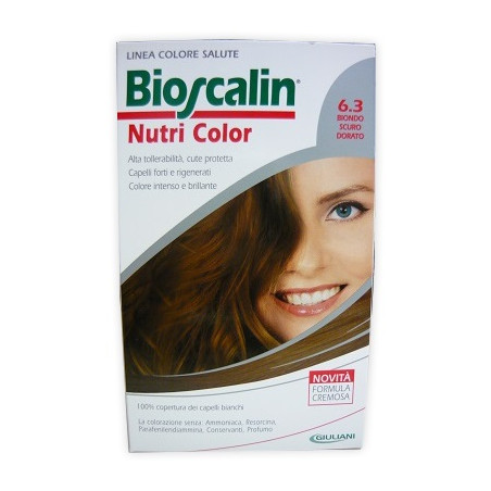 BIOSCALIN NUTRI COLOR 6,3 BIONDO SCURO DORATO SINCROB 124 ML BIOSCALIN NUTRI COLOR 6,3 BIONDO SCURO DORATO SINCROB 124 ML