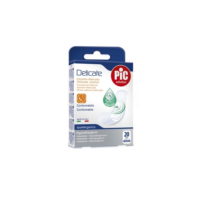 CEROTTO PIC DELICATE 19X72 MM ANTIBATTERICO 20 PEZZI CEROTTO PIC DELICATE 19X72 MM ANTIBATTERICO 20 PEZZI