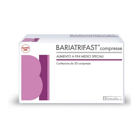 Confezione da 30 compresse di Bariatrifast, alimento speciale per regime alimentare post chirurgia bariatrica.