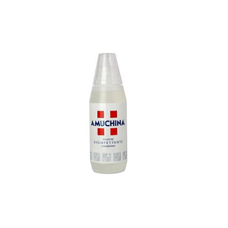 DISINFETTANTE IGIENIZZANTE A BASE DI IPOCLORITO DI SODIO ANTIMICROBICO AD AMPIO SPETTRO D'AZIONE AMUCHINA LIQUIDA 100% 500 ML