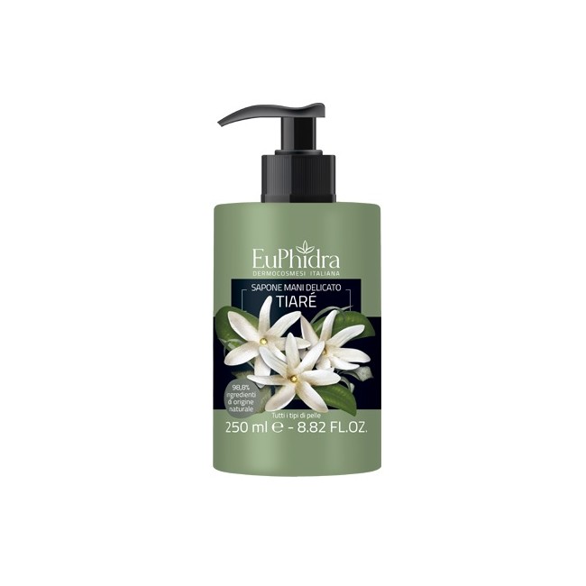 EUPHIDRA SAPONE LIQUIDO MANI TIARE' IN FLACONE CON ETICHETTA DISPENSER EUPHIDRA SAPONE LIQUIDO MANI TIARE' IN FLACONE CON ETICHETTA DISPENSER