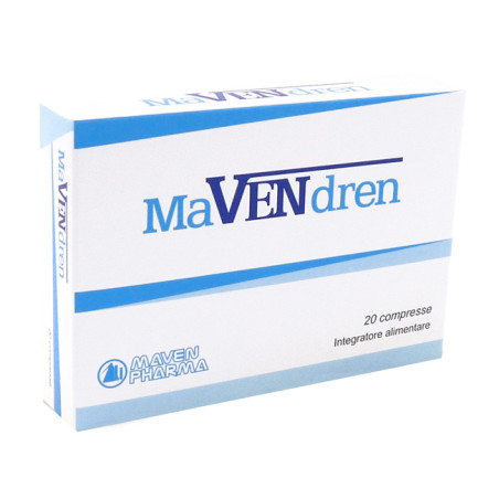 Confezione da 20 compresse di Mavendren Integratore Per Il Drenaggio Dei Liquidi e Delle Tossine.