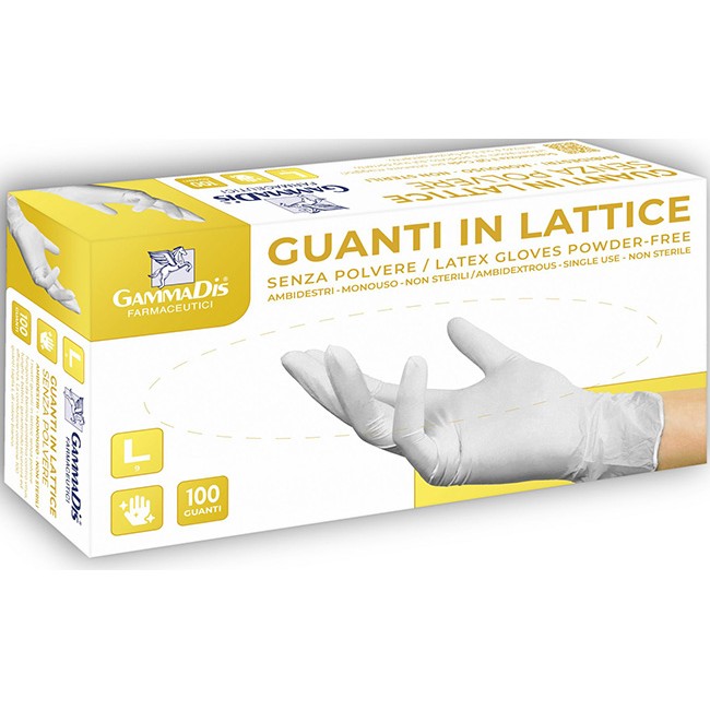 Guanti Lattice Senza Polvere Small 100 Pezzi Gammadis