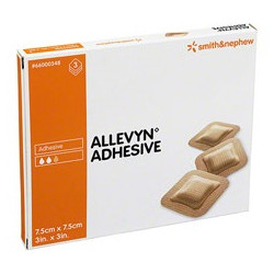 MEDICAZIONE IDROCELLULARE ADESIVA STERILE ALLEVYN ADHESIVE ALTAMENTE ASSORBENTE IN SCHIUMA DI POLIURETANO A STRUTTURA TRISTRATIF