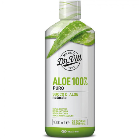 Flacone da 1 litro di Marco Viti Aloe 100% Puro Naturale Integratore Depurativo Detossificante.