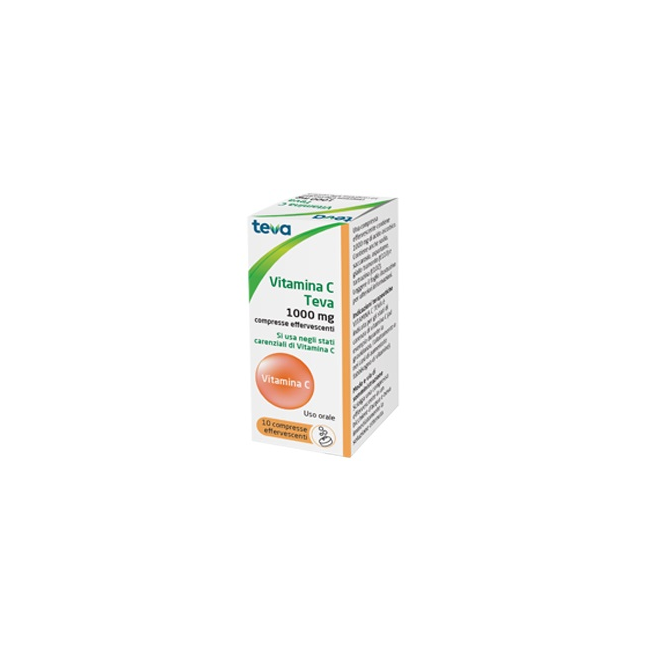 VITAMINA C TEVA*10CPR EFF 1G VITAMINA C TEVA*10CPR EFF 1G
