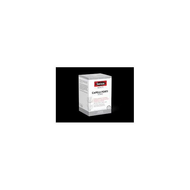 Confezione da 30 compresse di Swisse Beauty Capelli Forti Uomo, integratore per la salute dei capelli. Confezione da 30 compresse di Swisse Beauty Capelli Forti Uomo, integratore per la salute dei capelli.