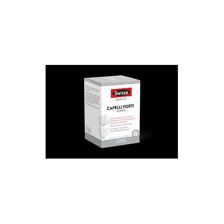 Confezione da 30 compresse di Swisse Beauty Capelli Forti Uomo, integratore per la salute dei capelli.
