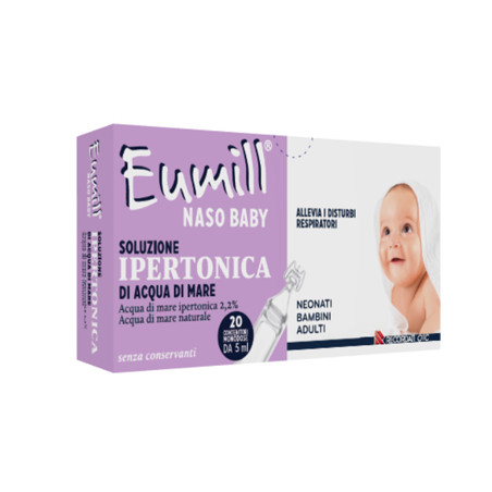 EUMILL NASO BABY SOLUZIONE IPERTONICA 20 CONTENITORI MONODOSE 5 ML EUMILL NASO BABY SOLUZIONE IPERTONICA 20 CONTENITORI MONODOSE 5 ML