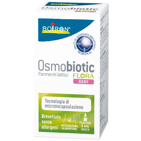 Flacone da 5 ml. di Osmobiotic Flora Baby, integratore di fermenti lattici per bambini.