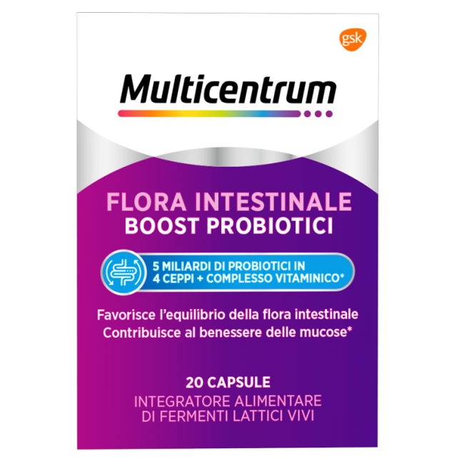 MULTICENTRUM FLORA INTESTINALE BOOST PROBIOTICI 20 CAPSULE MULTICENTRUM FLORA INTESTINALE BOOST PROBIOTICI 20 CAPSULE