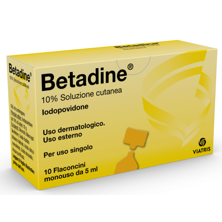 Betadine Disinfettante In Fialette Monodose Iodopovidone 10% 10 Fiale Betadine Disinfettante In Fialette Monodose Iodopovidone 10% 10 Fiale